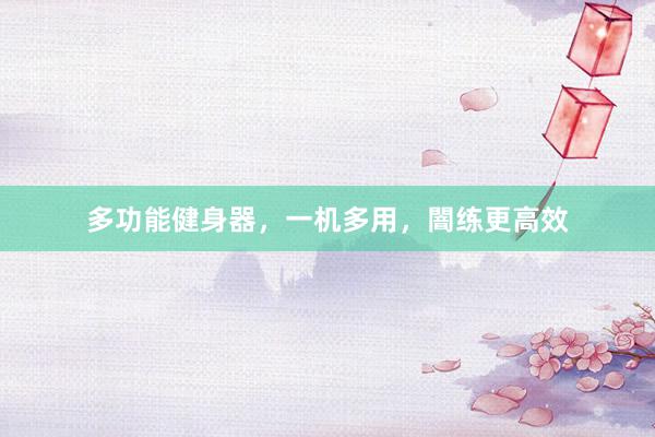 多功能健身器,一机多用,闇练更高效