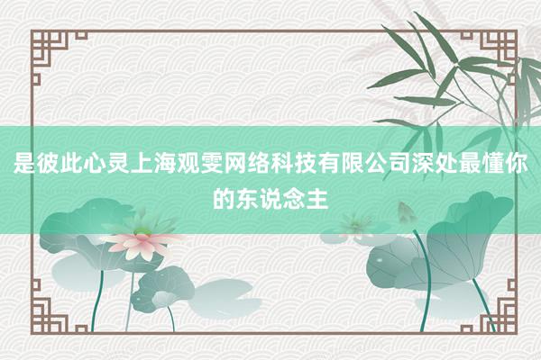 是彼此心灵上海观雯网络科技有限公司深处最懂你的东说念主